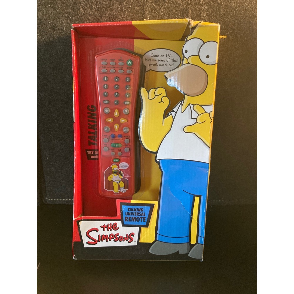 The Simpsons Homer Talking Universal Remote Red‎ 5-in-1 Vintage 2003 Blue Ridge